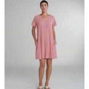 NEW Cut Loose Size Large  Crinkle Check Swing Dress $112 Checkered Gingham Boho